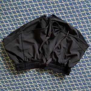 blue lululemon shorts with drawstring